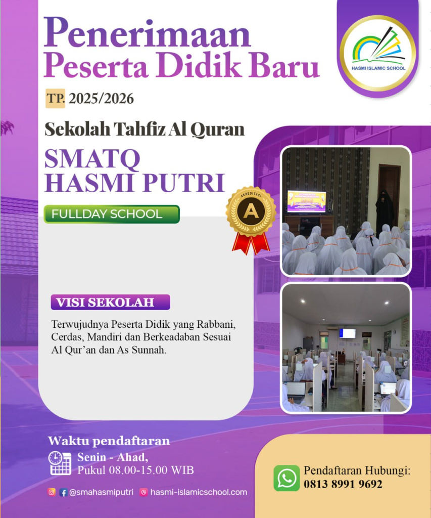 POSTER PPDB 2025 2026 SMATQ HASMI BOGOR