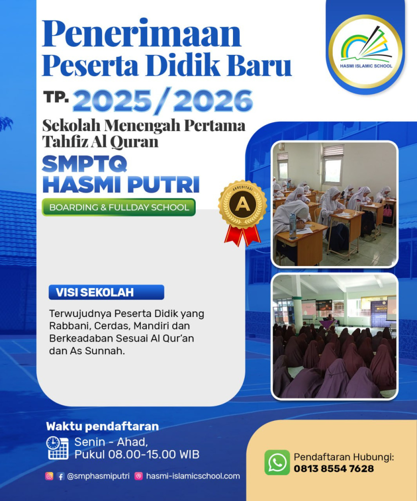 POSTER PPDB 2025 2026 SMPTQ HASMI BOGOR